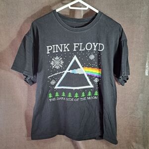 Pink Floyd Dark Side Of The Moon "Christmas Sweater" Style Graphic Tee G L